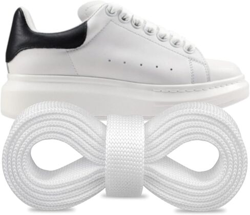 Endoto Shoelaces for Alexander McQueen Flat Shoe Laces Replacement Sneaker Shoes in Saudi Arabia