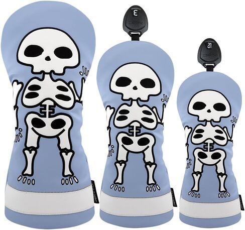 Golf Club Head Cover for Woods, Synthetic Leather Golf Headcovers for Golfers - 3 Wood Headcover Skull Golf Fairway Wood Head Cover Headcover in Saudi Arabia