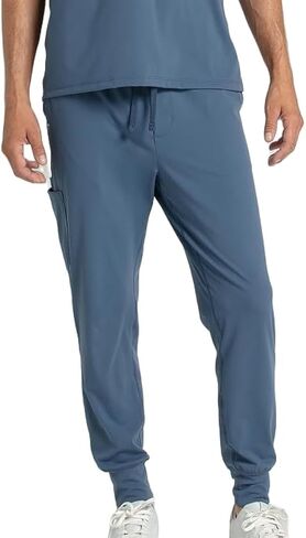 Jogger Scrub Pant for Men - 2 Pockets, 1 Cargo Pocket, Drawstrings Waistband, Moisture-Wicking, Contemporary Fit in Saudi Arabia