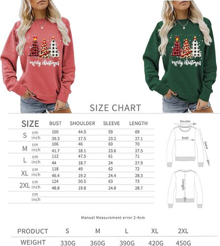 Women's Christmas Sweatshirts Funny Christmas Sweatshirts Green Printed Crew Neck Pullover Long Sleeves Casual Tops in Saudi Arabia