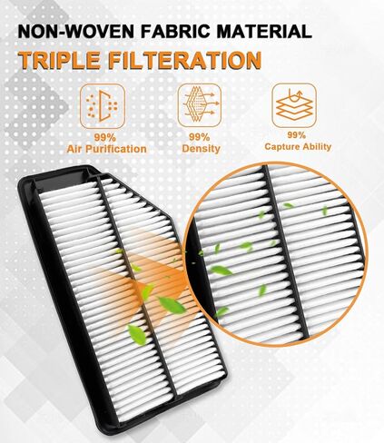 فلتر هواء المحرك CA12061، بديل لسيارة Honda Pilot 2016-2022، MDX 2016-2020، Odyssey 2018-2023، Passport 2019-2023، Ridgeline 2017-2023، Acura TLX 2021-2023 in Kuwait