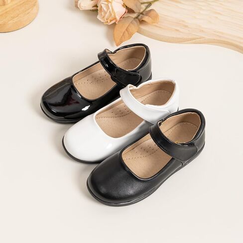 ohsofy Girls Mary Jane Flat School Uniform Wedding Party Princess Dress Shoes for Little Kids in Saudi Arabia