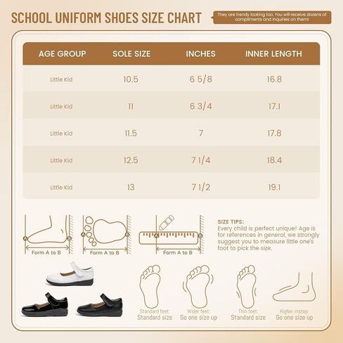 ohsofy Girls Mary Jane Flat School Uniform Wedding Party Princess Dress Shoes for Little Kids in Saudi Arabia