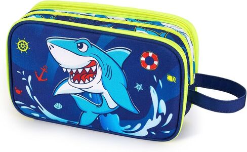 Dinosaur Toiletry Bag - Travel Toiletry Bag for Boys Kids Christmas Birthday Gift Toiletries Makeup Cosmetic Pouch Camping Traveling Toiletry Case Water-resistant Wash Bag Dopp Kit with Mesh Pocket in Kuwait