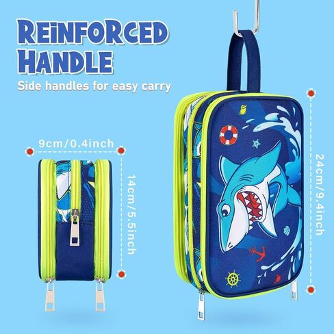 Dinosaur Toiletry Bag - Travel Toiletry Bag for Boys Kids Christmas Birthday Gift Toiletries Makeup Cosmetic Pouch Camping Traveling Toiletry Case Water-resistant Wash Bag Dopp Kit with Mesh Pocket in Kuwait