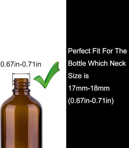 Hydior Essential Oil Spray Bottle Tops, Fine Mist Sprayer for 5ml and 15ml EO Bottles, Pack of 14, Rainbow in Saudi Arabia