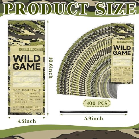 200 Pcs Wild Game Meat Bags 1 lb Capacity Wild Game Bags Polyethylene Ground Meat Freezer Bags for Storage Packaging System Protect Your Meat from Freezer Burn Sausage Food Burger Processing in Saudi Arabia