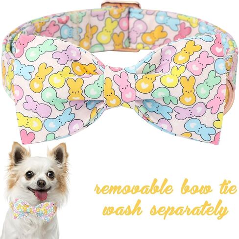 طوق كلب بنمط فريد من نوعه لعيد الحب مع فيونكة على شكل قلب محبب من القطن هدية زفاف للكلاب الصغيرة والمتوسطة والكبيرة in Kuwait