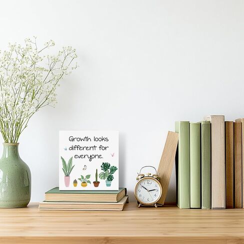 Inspirational Wooden Box Sign Growth Mindset Wall Decor Classroom Decor Therapy Office Decor Plant Wooden Plaque Sign Classroom Decorations Living Room Nursrey Home Decor Desk Shelf Table Decor in Saudi Arabia