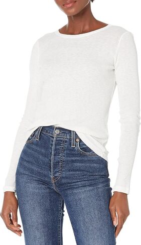 Velvet by Graham & Spencer Women's Bayler Cotton Slub Long Sleeve T-Shirt in Kuwait