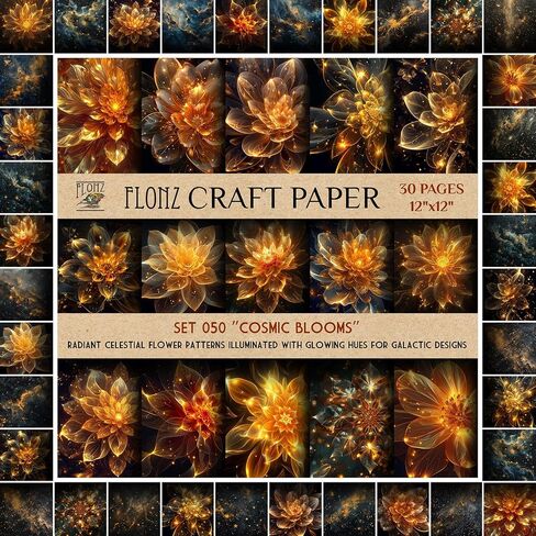 Scrapbook Paper (30 Pages 12"x12") Rustic Roses: Vintage Wild Rose Patterns with Lush, Blooming Garden Themes in Classic Styles FLONZ Vintage Styled Double Sided Paper Pad for Craft Cardmaking in Saudi Arabia