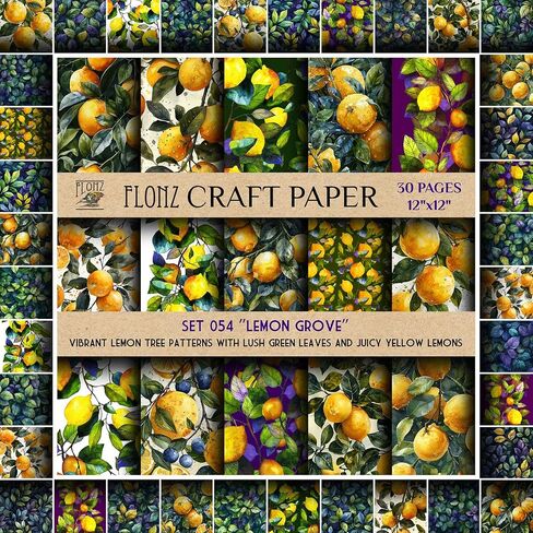 Scrapbook Paper (30 Pages 12"x12") Rustic Roses: Vintage Wild Rose Patterns with Lush, Blooming Garden Themes in Classic Styles FLONZ Vintage Styled Double Sided Paper Pad for Craft Cardmaking in Saudi Arabia