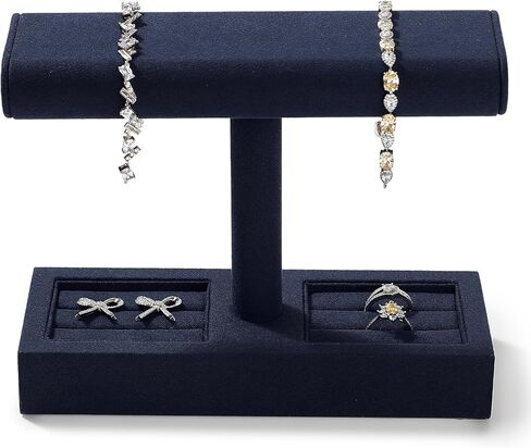 Oirlv Microfiber Watch Display Stand T-bar Watch Stand for Men and Women Jewelry Accessory Organizer for Store and Home (Light Grey,Microfiber) in Kuwait