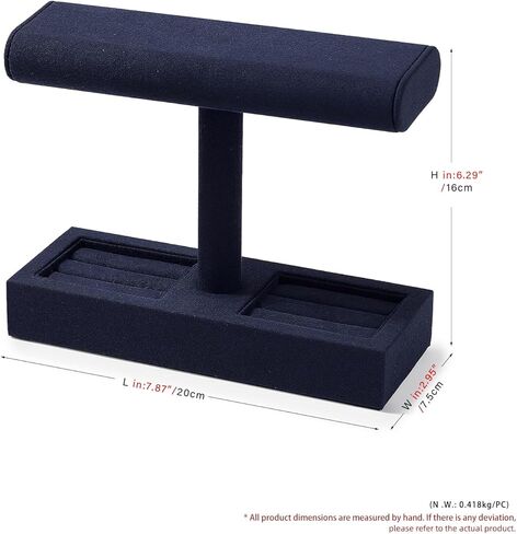 Oirlv Microfiber Watch Display Stand T-bar Watch Stand for Men and Women Jewelry Accessory Organizer for Store and Home (Light Grey,Microfiber) in Kuwait