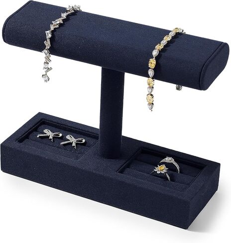 Oirlv Microfiber Watch Display Stand T-bar Watch Stand for Men and Women Jewelry Accessory Organizer for Store and Home (Light Grey,Microfiber) in Kuwait