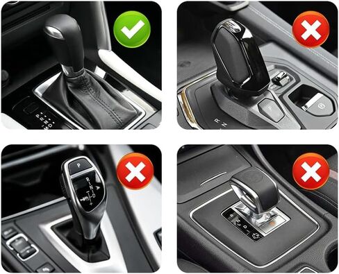 Leather Gear Shift Cover Diamond Embroidery Design,Durable Shift Knob Cover for Shift Lever Protection,Universal Car Gear Shift Cover Car Accessory Suitable for Cars,Trucks,SUVs (Dark Gray) in Saudi Arabia