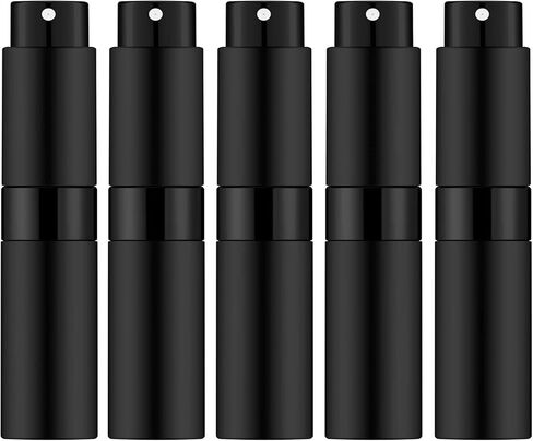 5PCS/8ml Perfume Travel Refillable, Portable Perfume Atomizer Refillable, Empty Mini Size Spray Bottle for Men&Momen.（Matte Black in Kuwait