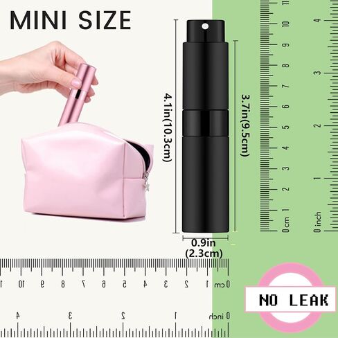 5PCS/8ml Perfume Travel Refillable, Portable Perfume Atomizer Refillable, Empty Mini Size Spray Bottle for Men&Momen.（Matte Black in Kuwait