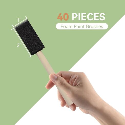 20 Pcs Foam Paint Brushes, 1'' Sponge Paint Brush, Foam Brushes for Painting, Craft, Staining, Varnish, Touch Up in Kuwait