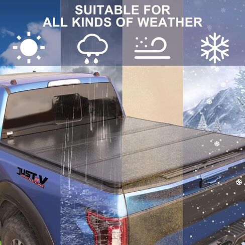 استبدال غطاء الشاحنة الصلب ثلاثي الطي لسيارة Chevy Silverado GMC Sierra 1500 2500HD 3500HD 2014-2018 يناسب فقط طاقم الكابينة 5.8 قدم، بدون مسار وظيفي لجميع الأحوال الجوية غطاء سرير الشاحنة in Kuwait