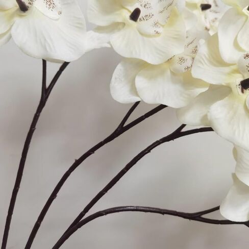 Artificial Orchid Stems Set of 4 ,30" Dancing Orchid,UV Resistant No Fade False Phalaenopsis,Silk Plants Picks Orchid for Christmas Flower Arrangements Wreaths,Wedding Table Centerpiece (White) in Kuwait