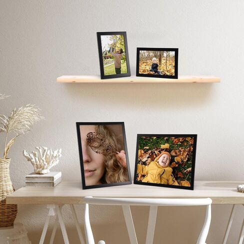 Giftgarden Black Picture Frames 16 Pack for Two Sizes Photos, 8pcs 5x7 and 8pcs 4x6, Multi Gallery Wall Frame Collage or Tabletop Display in Saudi Arabia