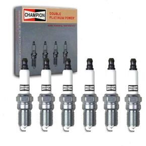 6 pc Champion Double Platinum Spark Plugs compatible with Ford Ranger 3.0L V6 1991-2008
