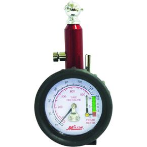 Milton (S-934) Dial Tire Pressure Gauge - Single Head Tire Tread Depth Gauge