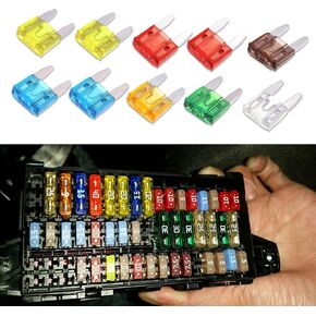 10PCS Car Fuses Assortment Kit, Automotive Replacement Fuses, 5A 7.5A 10A 15A 20A 25A 30A Auto Fuses, Standard Blade Fuse Assortment Kit for Car RV Truck Motorcycle Boat