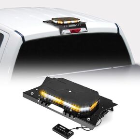 WeiSen No Drill Strobe LED Light Bar Cab Mount Kit Strobe Emergency Warning Compatible with Ford F-150 2015-2024, Fit F-250 F-350 F-450 F-550 2017-2024