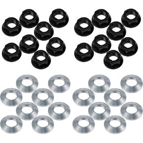 16pcs M10x1.25 Lug Nuts Flat Tapered for Yamaha Banshee 350 Raptor 350 Warrior 350 Grizzly 600 Raptor 660R for Honda ATC200X TRX250EX TRX400EX for Kawasaki Bayou 220 250 300 for Suzuki Kingquad