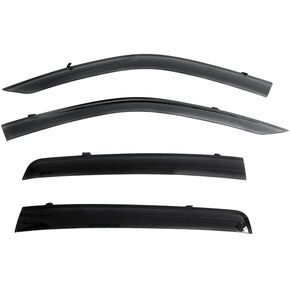 WellVisors Window Visors Wind Deflectors Compatible With Toyota Tundra Double Cab 2022+ Smoke Tint Premium Series Rain Guards 3-847TY068