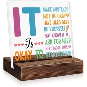 They Whispered to Her Butterfly Acrylic Plaque Sign with Wooden Stand, Women Empowerment Office Decor, Motivational Quotes Gifts for Women, Feminist Acrylic Gifts for Sister BFF Friend Coworker