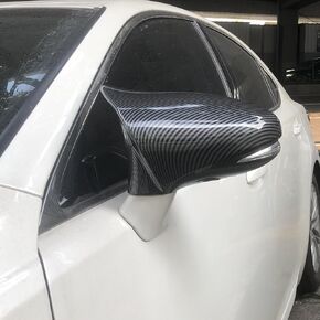 ZiWen Sport Carbon Fiber Gloss Black Door Rearview Mirror Cover Trim for Lexus is GS ES RC 2013 2014 2015 2016 2017 2018 (Carbon Fiber Color) in Kuwait