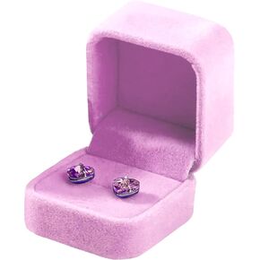 Parts Express 2 Pack Velvet Ring Boxes, Earring Pendant Jewelry Case, Ring Earrings Gift Boxes, Jewellry Display