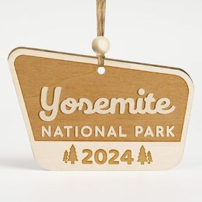 Wood National Park Ornaments, Yosemite Park Ornament, USA National Park Gifts for Travelers, Adventurers, Christmas National Parks Decor for Christmas Tree, 2024 Keepsake, Gifts for Hiking Lovers