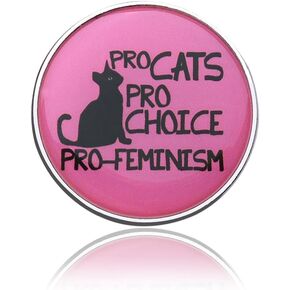 Feminism Enamel Pin for Backpack Bag Pins Cat Lover Gifts for Women Funny Feminist Gifts Unique Black Cat Lapel Pins for Clothes Hat Accessories for Womens Rights Pins Christmas Gifts for Cat Ladies