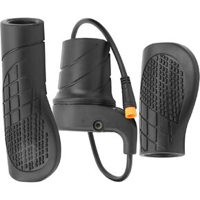 Half Throttle Electric Speed Throttle,Rubber Throttle for Electric Bicycle, Aluminum Alloy Lock Ring, Joint