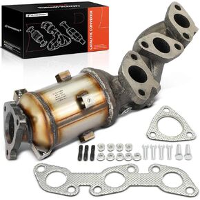 A-Premium Left Exhaust Manifold Catalytic Converter Kit Direct-Fit Compatible with Nissan Frontier 2002-2004, Xterra 2002-2004, 3.3L, EPA Compliant, Replace# 140029S210