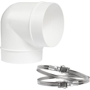 4 Inch Ducting Pipe 45 Degree Elbow Hose Ventilation Round Tube Bend Connector 4"