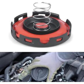 1 PC Car Valve Cover, PCV Valve Diaphragm Accessories with Spring, Replacement 07K103469G 06H103495AC 07K103469L 07K103469F, Compatible with A3 Golf Jetta 2.5/2.0L (Black)