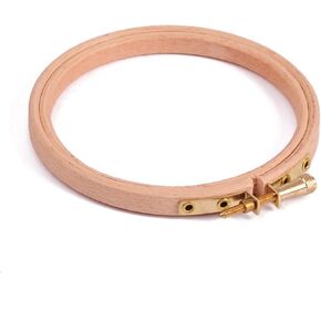 7"/17cm Diametre Wooden Embroidery Hoop with Metal Screw Fastening, Wood, No Colour, 18x18x1 cm