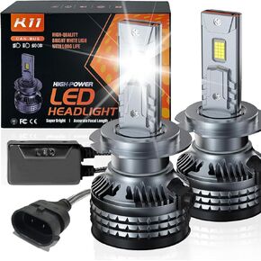 ترقية لمبة LED H11، لمبة ضوء الضباب، لمبة المصباح H11 LED، لمبة H11/H9/H8 العالمية، 32000LM 600% أكثر سطوعًا، 6500K مصابيح إضاءة بيضاء باردة، استبدال هالوجين H11 لمبة حزمة من 2