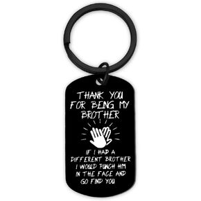Funny Christmas Gifts for Brother Keychain If I Had A Different Brother Key Chain for My Brother Birthday Gifts from Sister Little Older Teen Big Brother Xmas Bday Gift Ideas