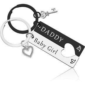 Father Daughter Gift Keychain Set Fathers Day Gift for Dad Daddy Father Birthday Gift from Daughter Dad Gifts from Daughter Keychain To Daughter Birthday Gift from Dad Christmas Graduation Gift