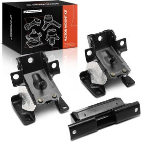 A-Premium Engine Motor Mount and Transmission Mount Kit Compatible with Chevrolet Silverado 2500 HD 3500 HD & GMC Sierra 2500 HD 3500 HD, 2011-2017, 6.0L, 4WD, Automatic Transmission, 3-PC Set