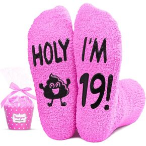 HAPPYPOP 19th Birthday Gift Ideas for Girls - Socks Birthday Gifts for 19 Year Old Girl, 19th Birthday Gifts for Female
