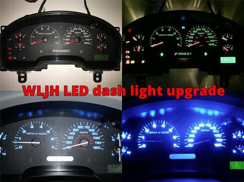 WLJH مجموعة مصابيح LED بيضاء ساطعة للغاية للوحة أجهزة قياس الإضاءة لسيارة Ford F150 F250 2000-2008، عبوة من 8 قطع in Kuwait