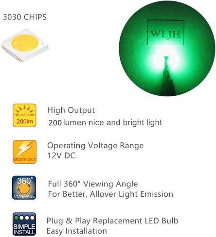 WLJH مجموعة مصابيح LED بيضاء ساطعة للغاية للوحة أجهزة قياس الإضاءة لسيارة Ford F150 F250 2000-2008، عبوة من 8 قطع in Kuwait