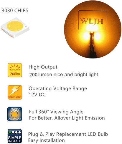 WLJH مجموعة مصابيح LED بيضاء ساطعة للغاية للوحة أجهزة قياس الإضاءة لسيارة Ford F150 F250 2000-2008، عبوة من 8 قطع in Kuwait